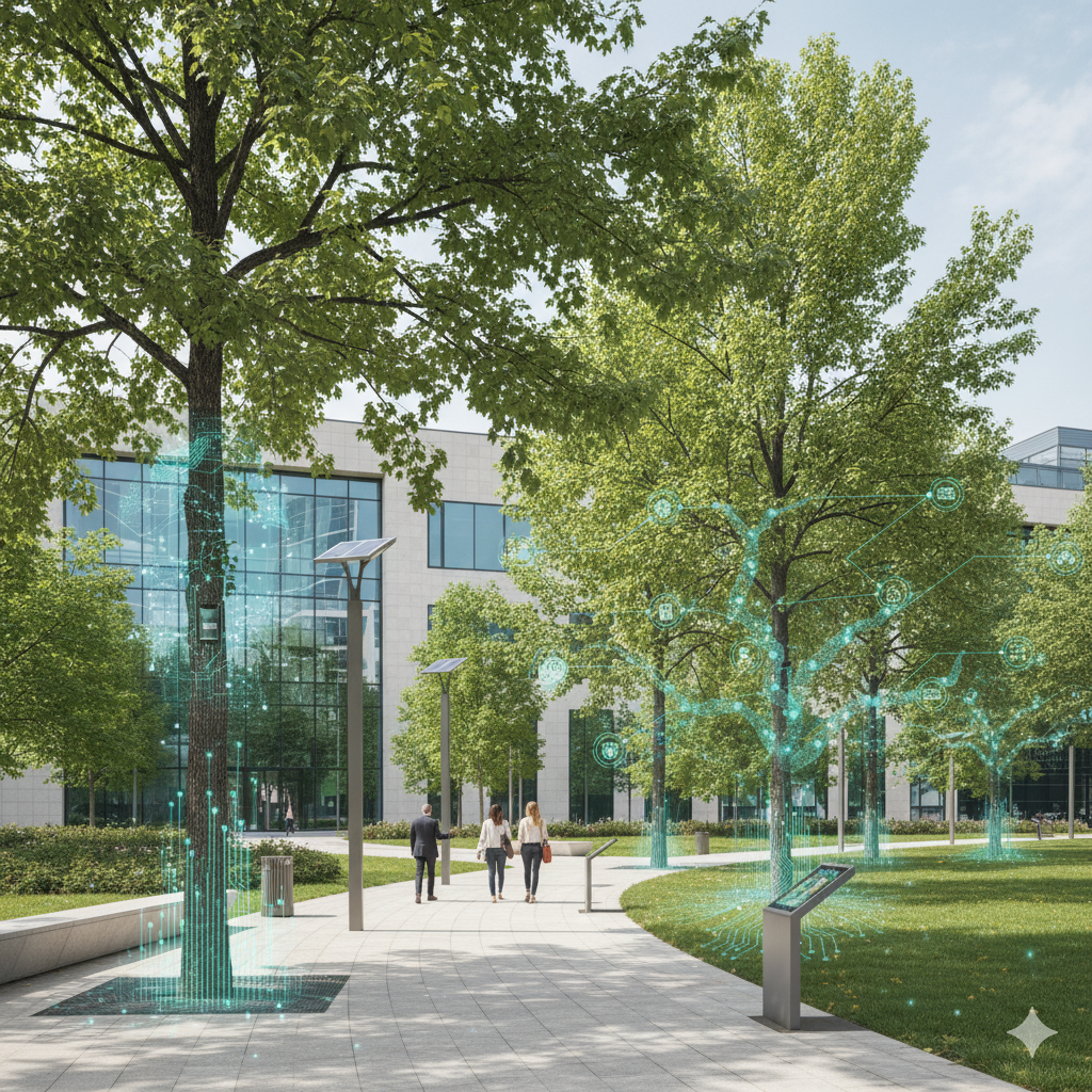 Città verde con sovrapposizione tecnologica: monitoraggio Tree Sentinel