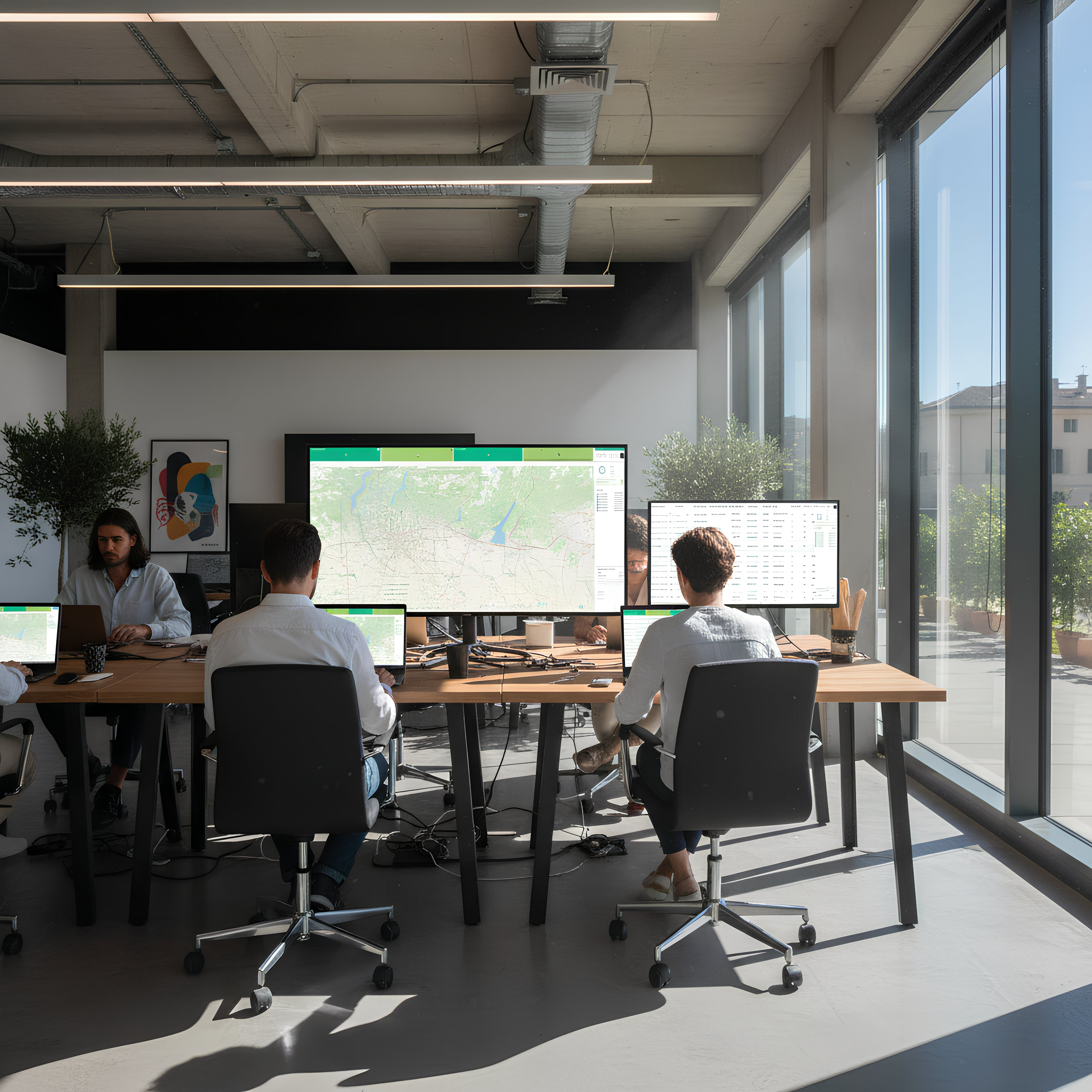 Il team Tree Sentinel al lavoro